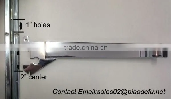 Two hole centre distance 2" hidden rail/track metal upright