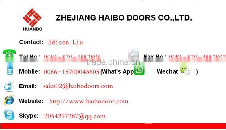High quality competitive price interior pvc laminated door for bathroom
