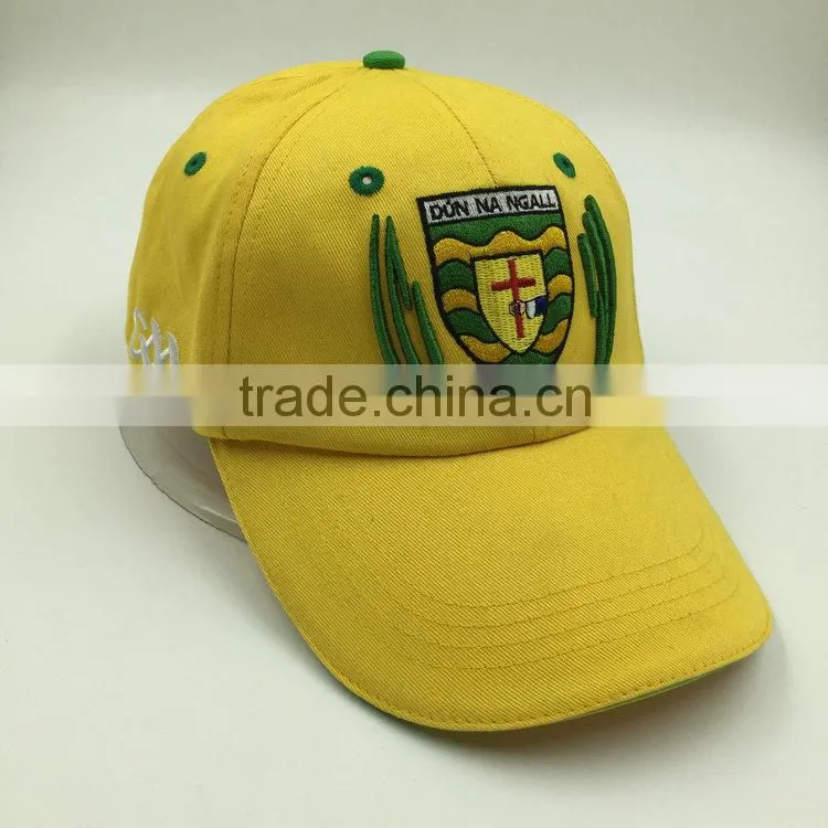 Custom long bill 6 panel 3D Embroidered Baseball Cap
