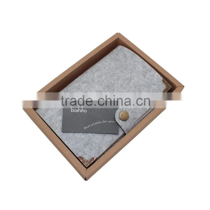 China factory wholesale felt notebooks and diary with clasp