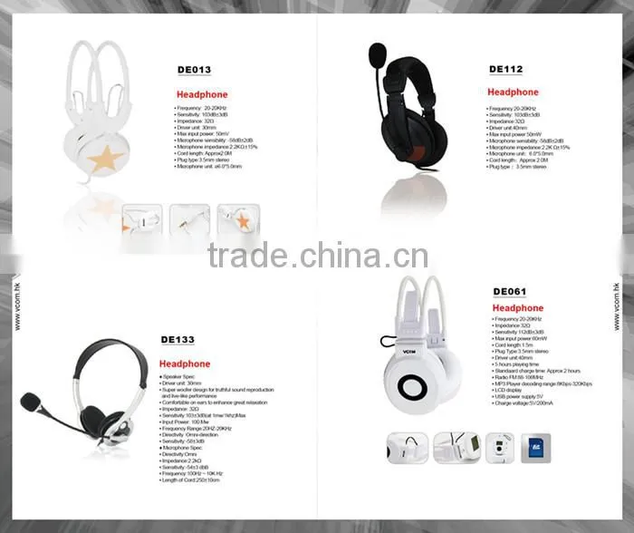 VCOM 2015 New Style Stereo Mini Wireless Bluetooth Headphone for Sports