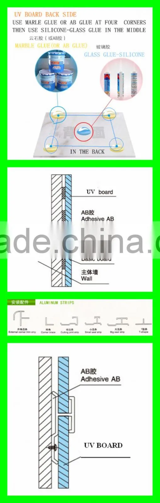 pvc decorative plastic faux marble stone frame
