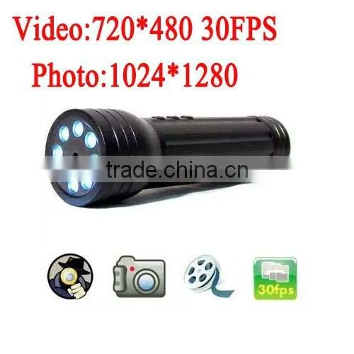 TOP!!! 720*480,30fps,AVI format Torch DVR camera