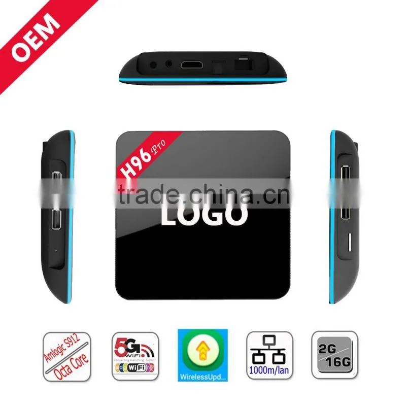 New H96 Pro Android Smart Octo-Core TV Box, Amlogic S912 OTT IPTV TV Box