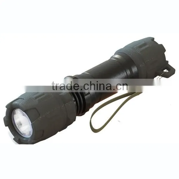 hot sales high power aluminium led torch flashlight, 9M dropped undestruction