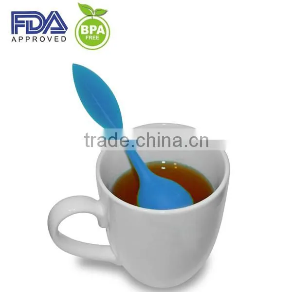 Colorful infusion tea bag/leaf shaped silicone tea infuser/tea infuser silicone