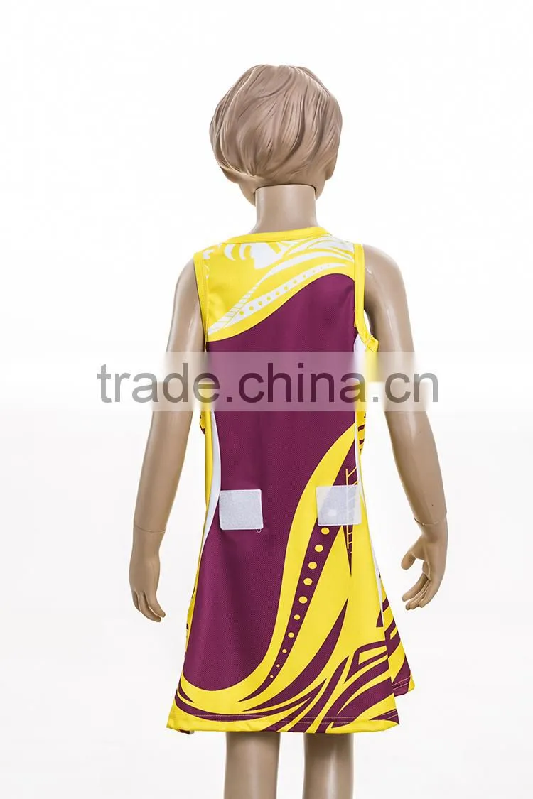 new design custom make netball top singlet trainning style for women girl