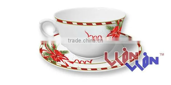 porcelain dinner ware with Christmas design