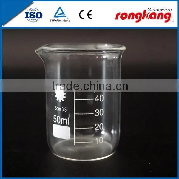 High quartz clear quartz 50ml beaker