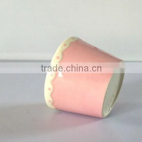 Ceramic with Carnation flower Decal Ceramic pudding bowl