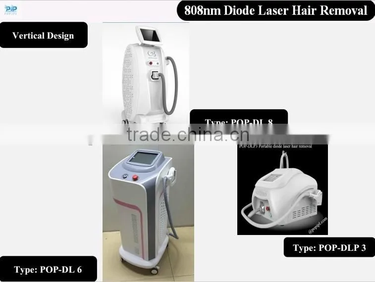 808nm diode laser machine treatment headpiecel Vertical 808nm diode laser machine for POPIPL