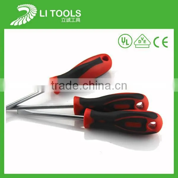Plastic handle carbon steel 3mm 4mm 5mm 6mm slotted screwdriver