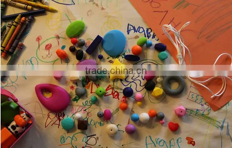Kid's food grade silicone beads chewing Beads/Nursing/Sensory Assorted Colors, Shapes and Sizes