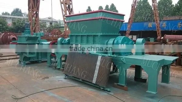 Used for waste tire wood pallet twin shaft shredder