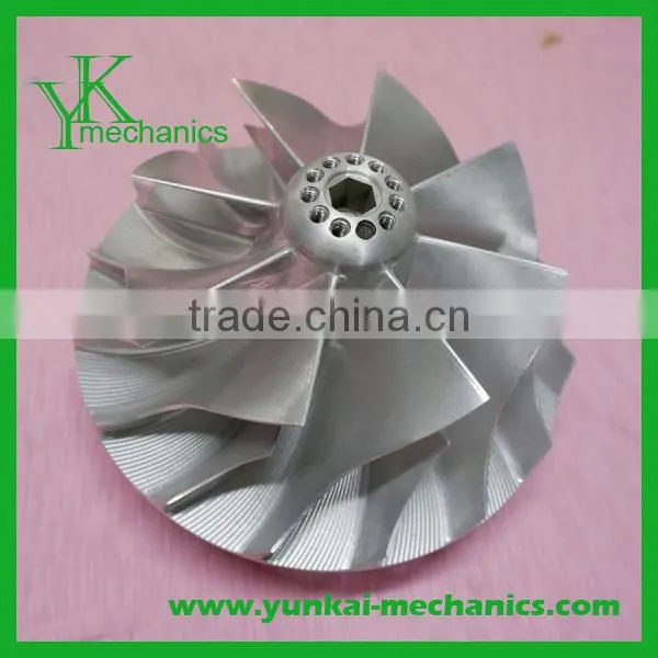 High precision cnc machining axial fan impeller, aluminum precision axial fan impeller