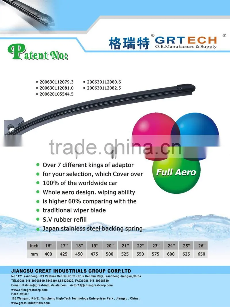 Colored windshield wiper blade for Peugeot 405