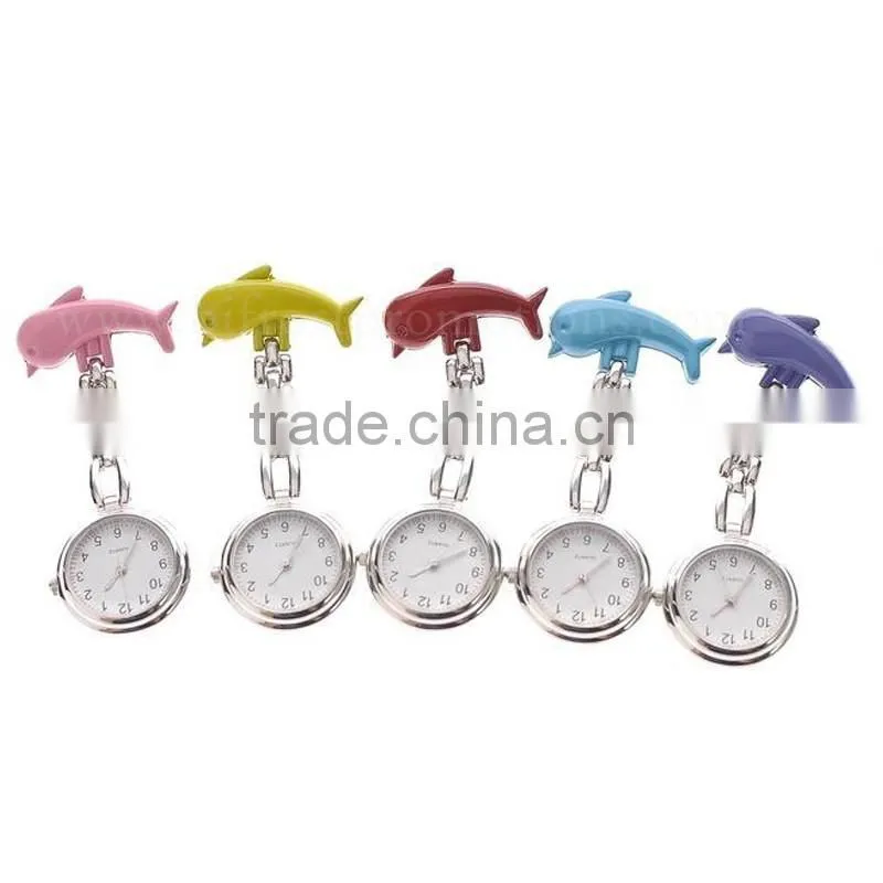 Dolphin Cheap Promotions Brooch Pocket Nurse Watch