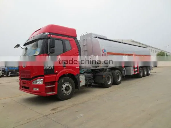 CLW 49000 Liters 3 Axle Oil truck Semitrailers with FAW 390HP Tractor