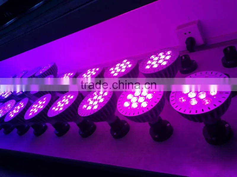 Led homemade plant lights,rgb color flowering light,12w par38 light