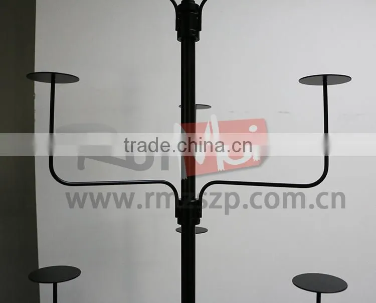 Floor standing multi-level removable hat display stand