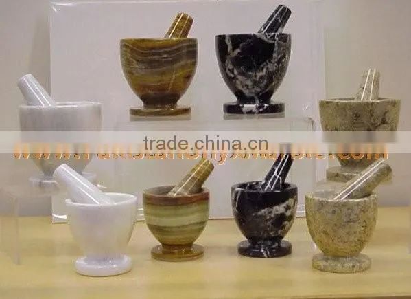 TOP PAKISTANI PURE FINE BEST QUALITY ONYX MORTAR AND PESTLE HANDICRAFTS