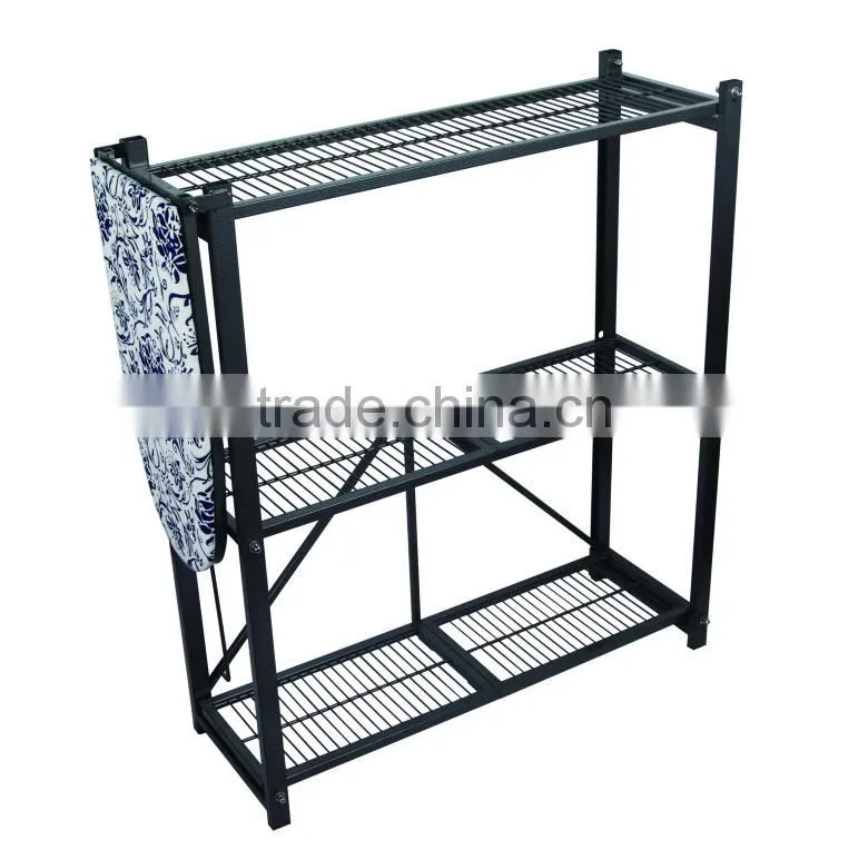 Vivinature metal storage shelf with mesh ironing board