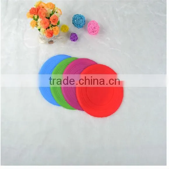 Soft silicone flying saucer colorful silicone flying disc