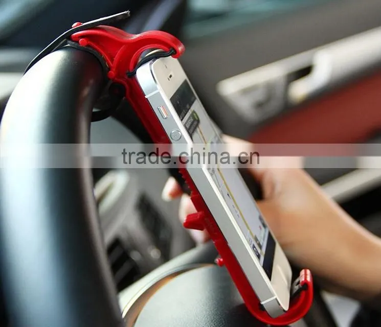 Creative Car Mobile Phone Holder Car Steering wheel Mounted Shelf