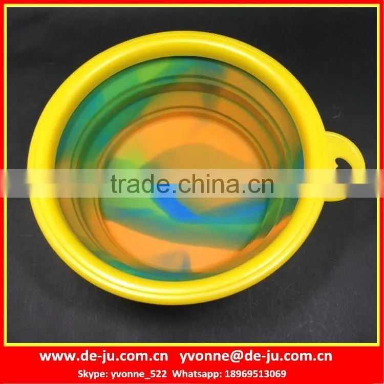 Cute Colorful Foldable Silicone Pet Food Bowl
