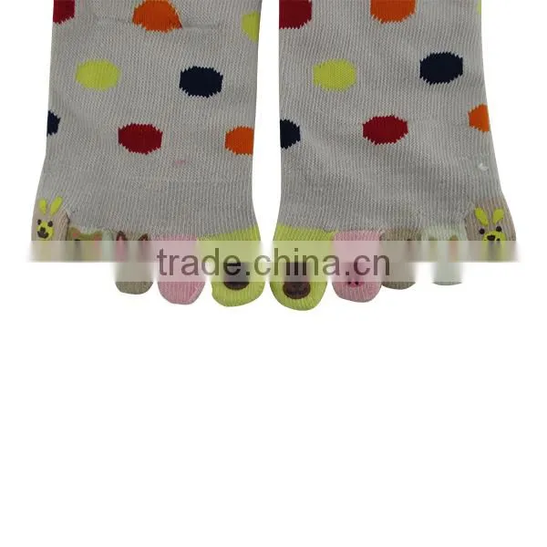 China cotton cute women 5 boat toe five finger sock