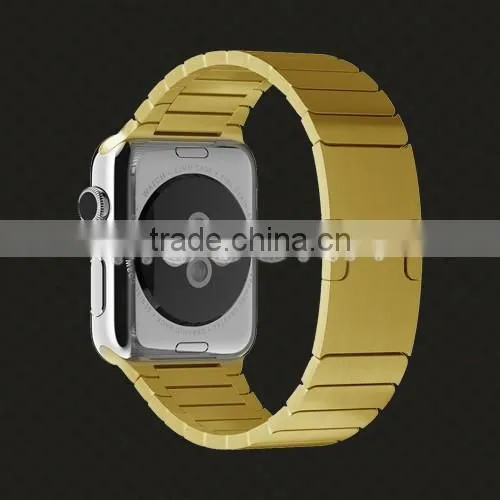 Stainless steel strap for watch gold plating band gold luxury accessories for apple watch