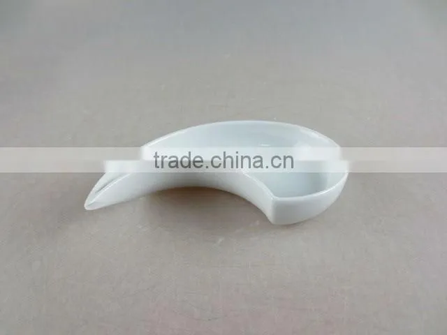 stock white porcelain sauce dish