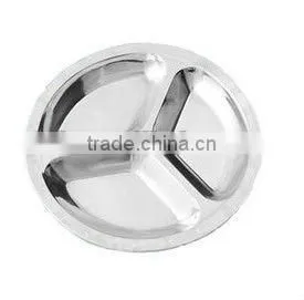stainless steel fast food dinner plate