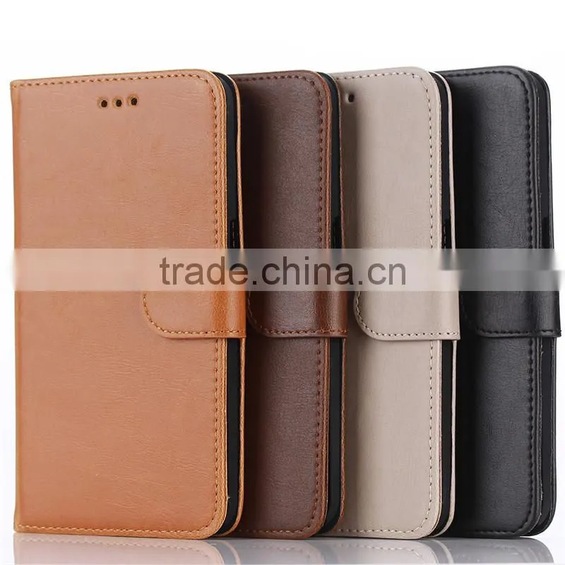 High quality crazy-horse PU card bumper/pocket cell phone case for LG