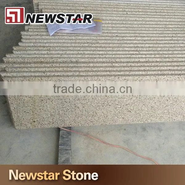 Beige color flame surface anti-slip granite step non-slip stair tile