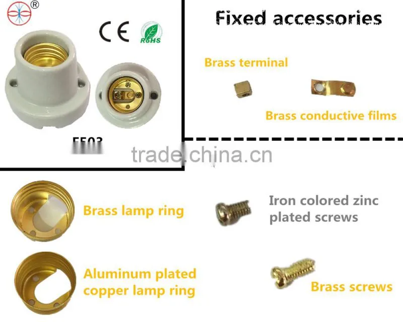 F503 e27 porcelain lamp holder