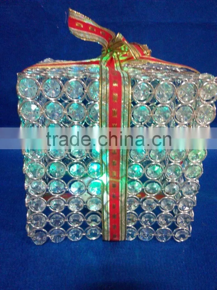 square diamond chrismas decorative metal gift box