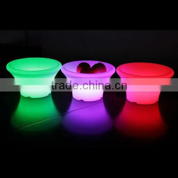 Outdoor portable lighting led fruit pot,led plastic pot for bar/party