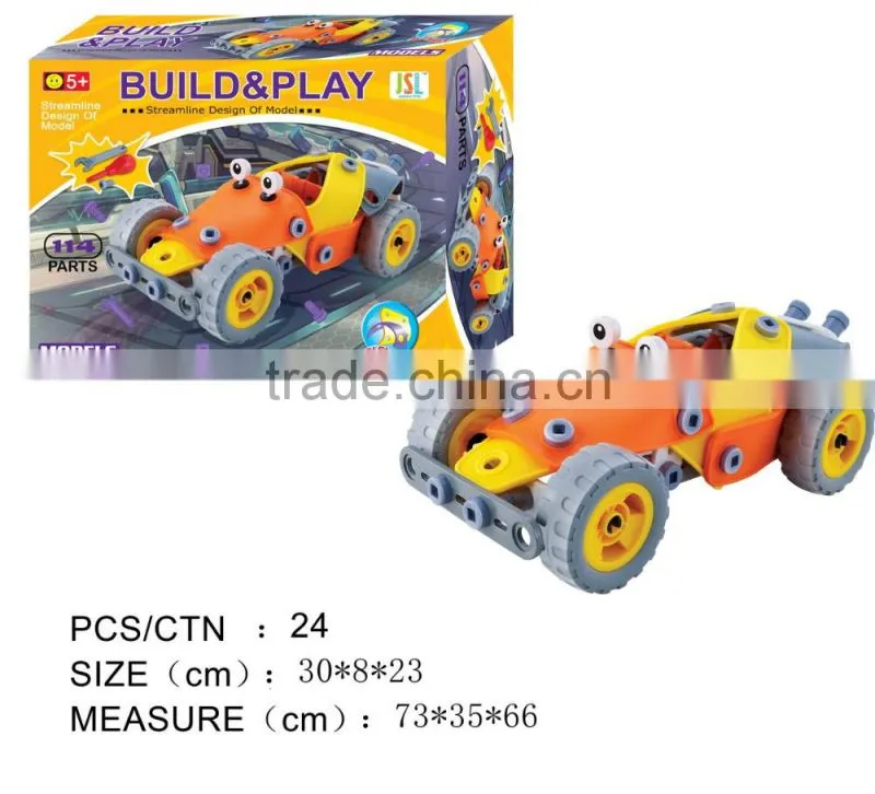 cheap kids DIY small toy car assembly from China