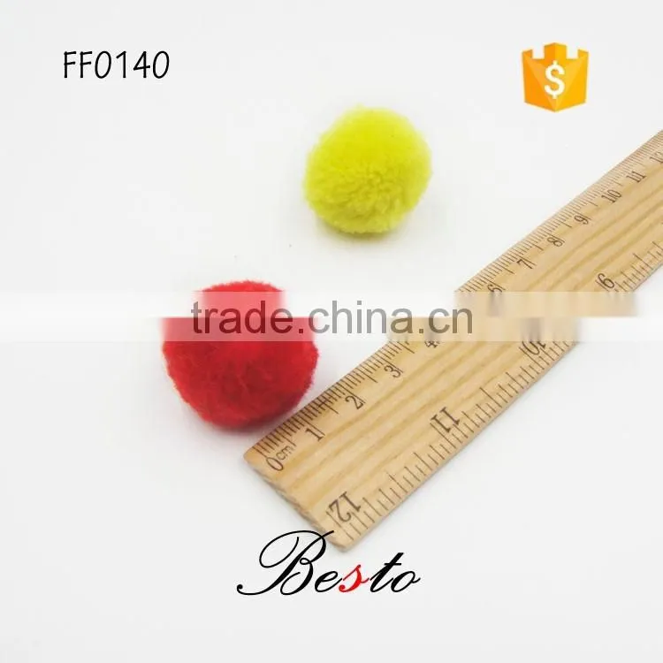 Latest design multi-colored available small soft fur ball on key chain/hat/dress decoration