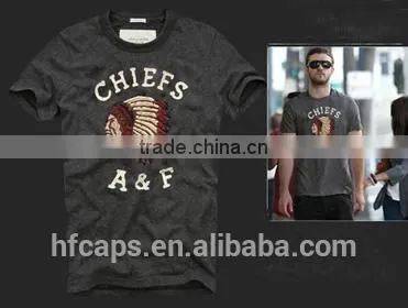 Black Cotton Men's Custom T Shirt Printing