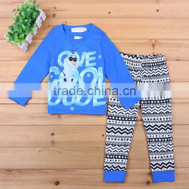 High quality New Fashion baby clothes wholesale cotton pajamas printing for girls custom kids sleepwear