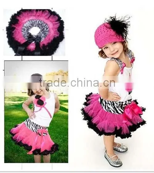 2016 pink and white Lovely Baby Girls Super Fluffy Chiffon Pettiskirt Fashional Girl's Multi Colors Pettiskirts wholesale