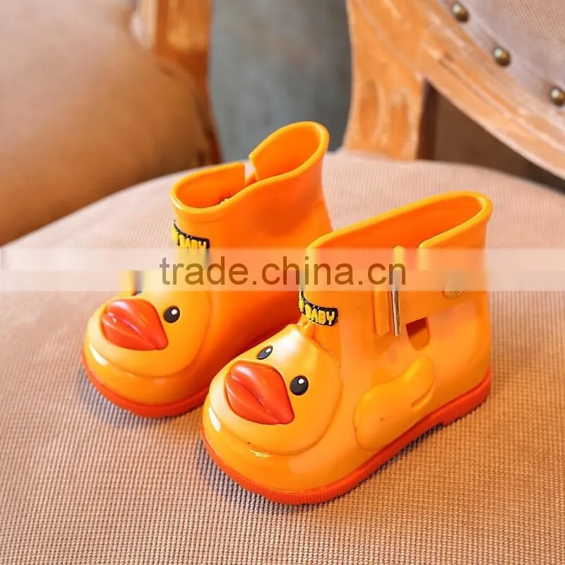 Cute duck design kids rain boots