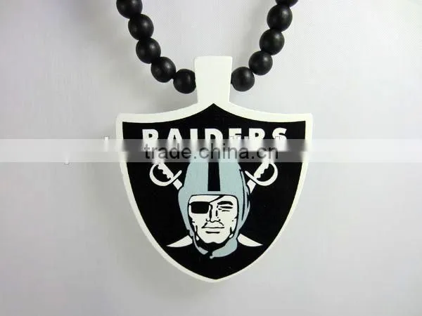 wholesale custom pirate shape acrylic wood necklace