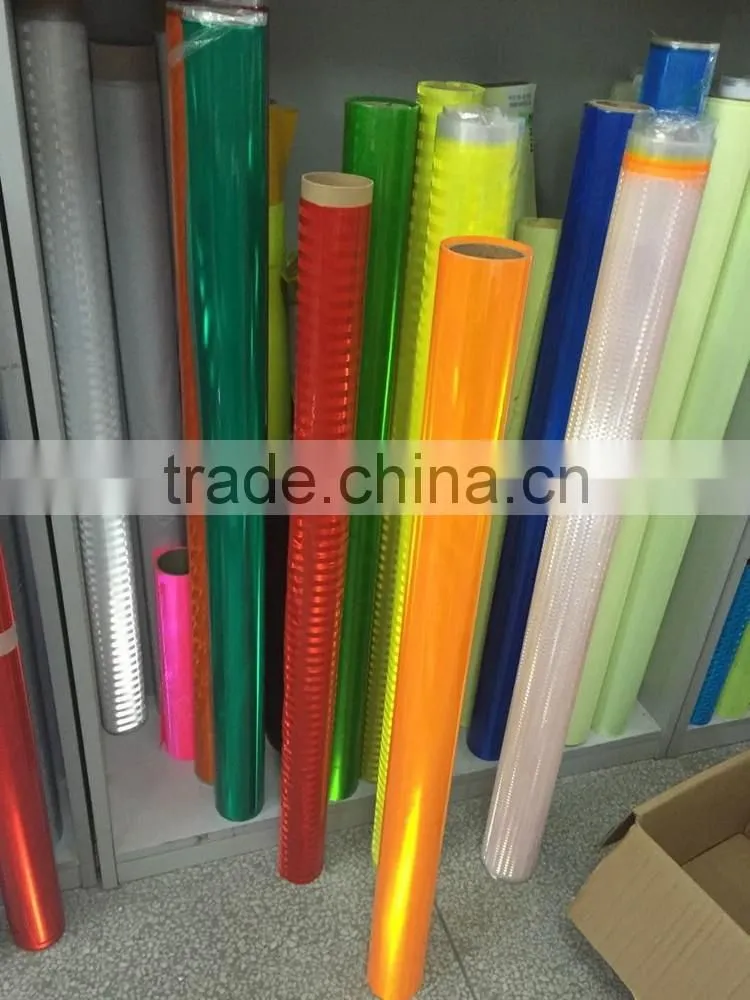 China dongguan colorful no seams reflective pvc vinyl rolls