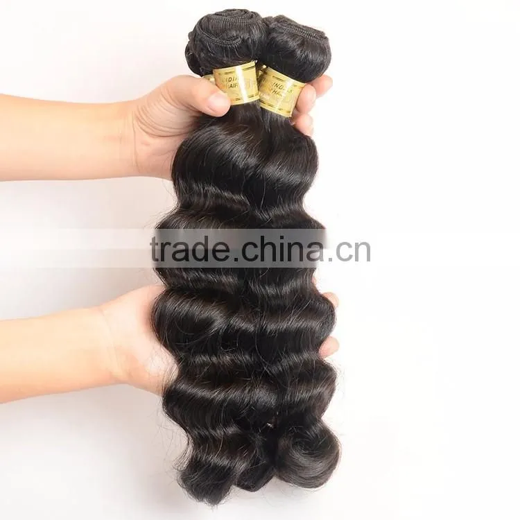 100 Human Hair Weave Color #4, Very Cheap Grade 6A Peruvian Deep Wave Virgin Hair