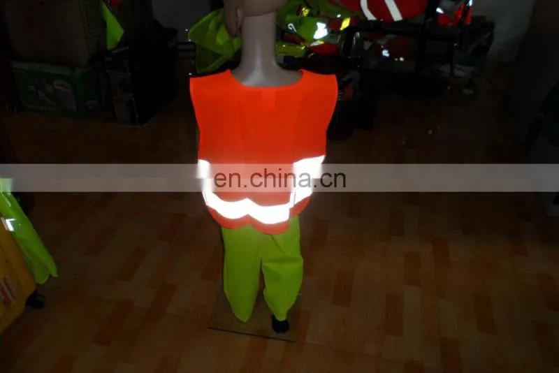 4-7years 100% Polyester Yellow Kids Reflective Safety Vest with Certification