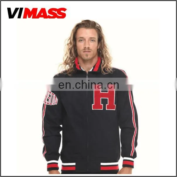 2015 Newest fashion printing man jacket, plain cheap varsity jacket wholesale