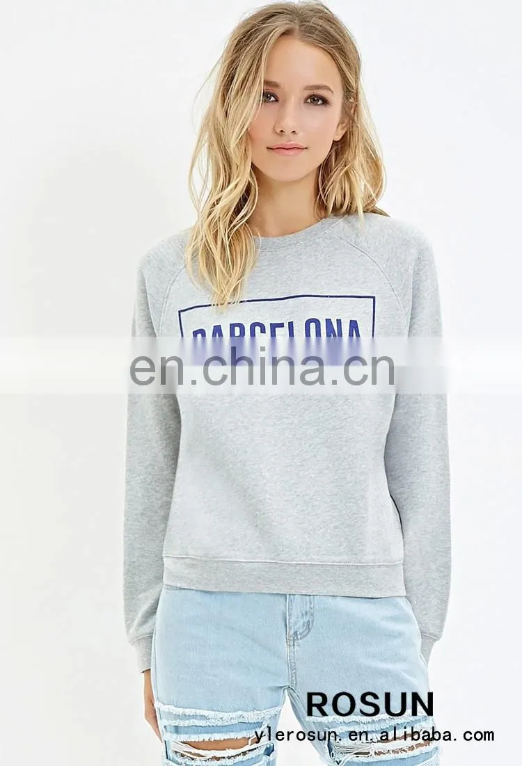 Cheap Custom Barcelona Raglan cotton sweatshirt